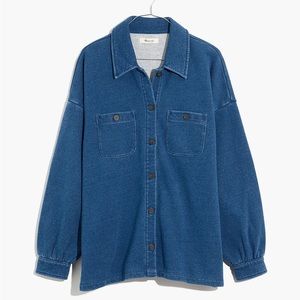 Madewell Indigo Terry Shirt-Jacket (S)
